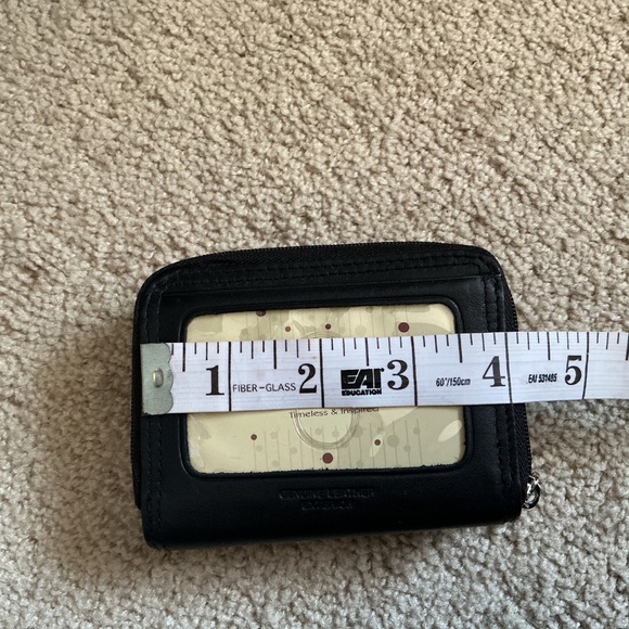 Buxton Black Genuine Leather Double Zip Accordion Card Case. - Picture 8 of 10